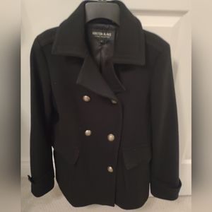 Kristen Blake women's wool black peacoat